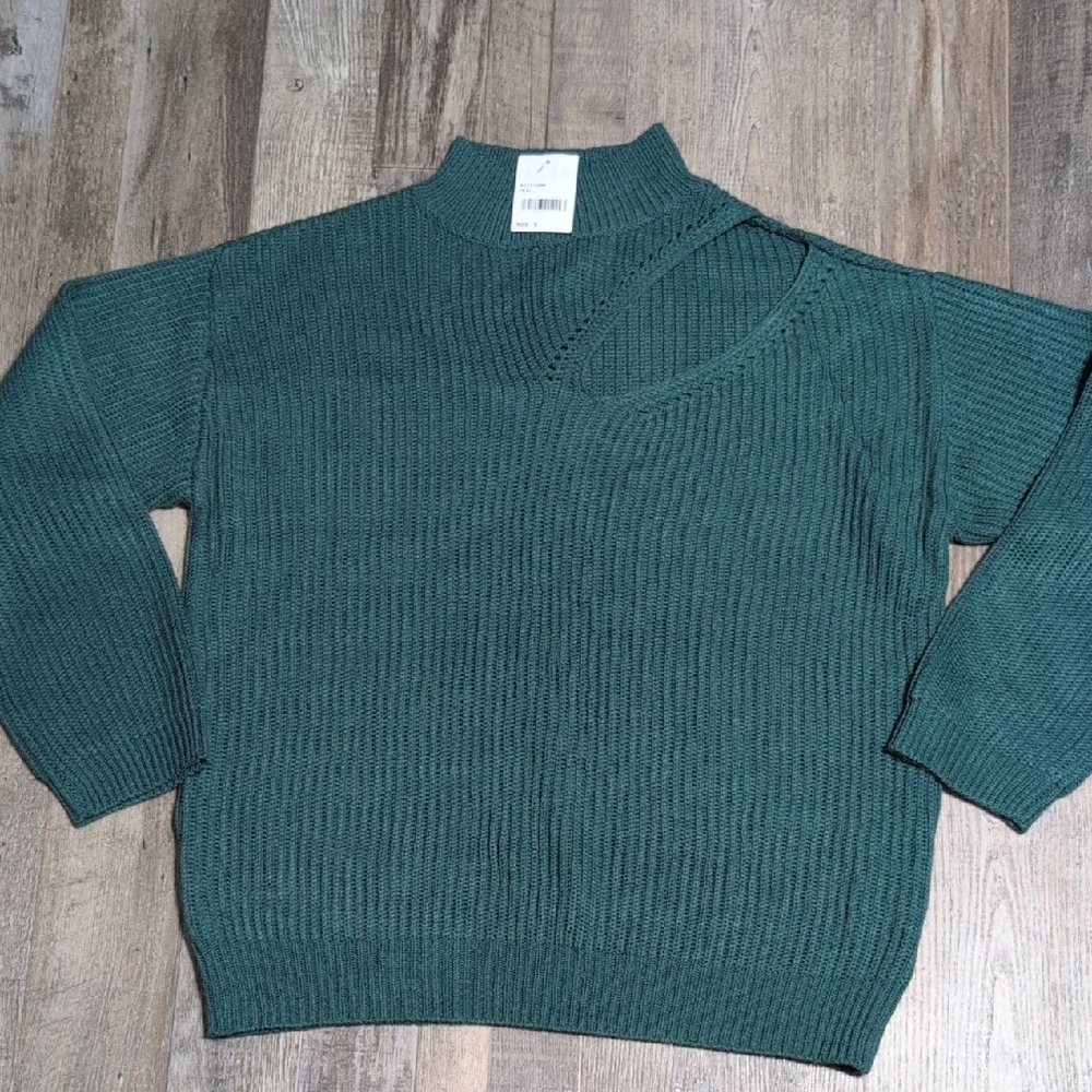Astr Green Cowl Neck Sweater